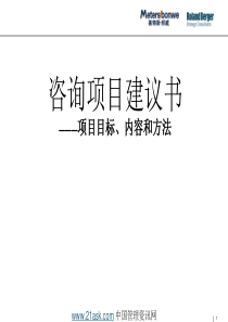 罗兰贝格：美特斯邦威咨询项目建议书