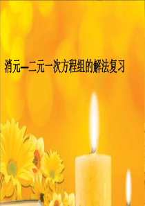 初一数学二元一次方程组的解法复习课件 (1)
