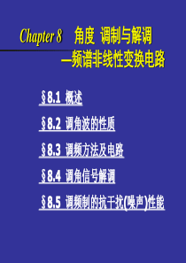 华中科大严国萍 通信电子线路32讲视频对应的课件 高频电子线路 第8章  角度调制与解调―频谱