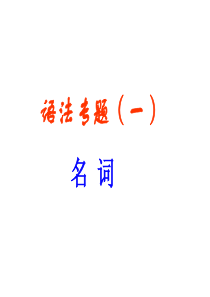 高考英语语法复习课件-名词