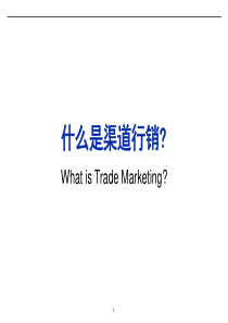 Trade marketing orientation 如何开展渠道行销部的工作