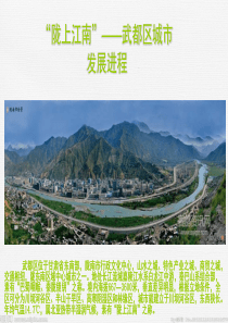 “陇上江南”――武都区城市发展进程
