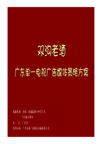 双沟老酒媒介策划方案