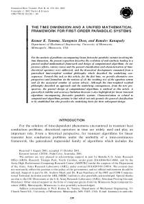 THE TIME DIMENSION AND A UNIFIED MATHEMATICAL FRAM