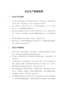 新安全生产规章制度
