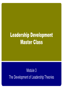 领导力提升-3The Development of Leadership Theories (NXP