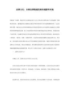 品牌文化：白酒品牌稳健发展的翅膀和灵魂(doc12)(1)