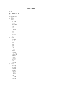 某公司管理手册-范本