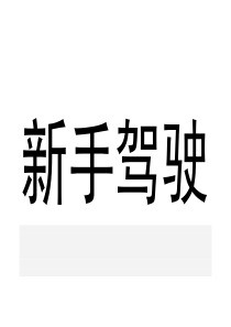 新手驾驶 A4打印版