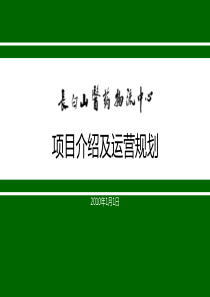 吉林通化长白山医药物流中心项目介绍及运营规划49PPT