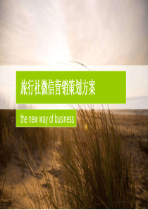修订版旅行社微信营销策划方案-医学课件