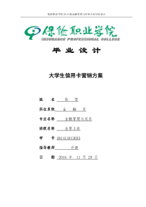 大学生信用卡营销方案-