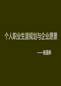 个人职业生涯规划与公司愿景