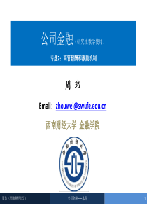公司金融2(研究生教学使用)