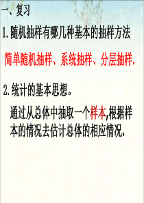 用样本的频率分布估计总体的分布1