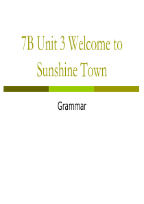 7B Unit 3 Welcome to Sunshine Town Grammar A(可用)