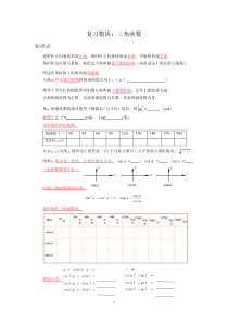 中职数学三角函数复习