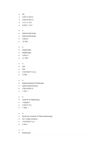 消化病学知名期刊