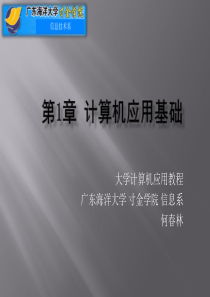 大学计算机应用教程第1章计算机应用基础