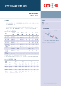 大宗原料药价格跟踪周报(4)
