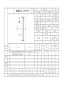 机械加工工序卡片