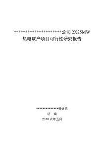 宁夏多维药业有限公司2X25MW可研报告