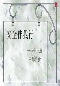 安全伴我行  主题班会