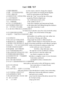 8B-Unit3-重要句子和短语