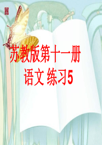 苏教版六年级语文上册练习5ppt