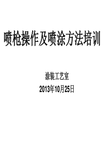 喷枪操作及喷涂方法培训