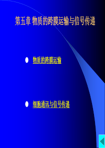 第五章物质跨膜运输与信号传递