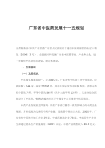 广东省中医药发展十一五规划(1)