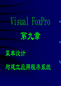 第10章菜单设计与建立应用程序系统