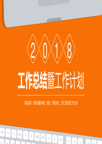 2018橘色工作总结年终总结工作计划PPT模板