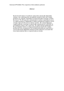 Lexical or Syntactic 1
