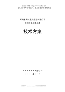 康力酒业废水处理技术方案