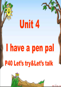 PEP六年级上册英语第四单元B部Lets-talk