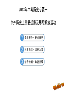 2013年中考历史专题复习课件一 中外历史上的思想家及思想解放运动
