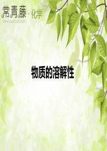 沪教版九年级全册化学：第6章-第三节《物质的溶解性》课件(共51张PPT)