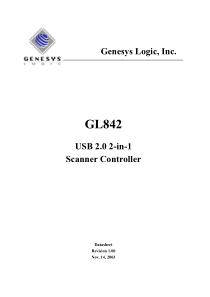 接口转换芯片【GL842】详细的英文版开发资料