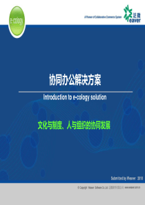 泛微协同办公应用平台(e-cology)解决方案2010V2.0