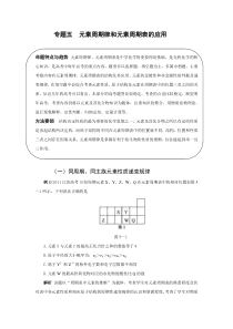高考化学第二轮复习专题：元素周期律和元素周期表的应用