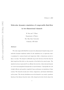 Molecular Dynamics Simulation of Compressible Flui