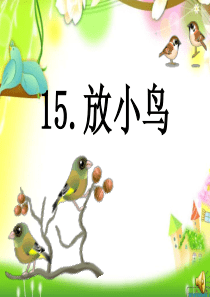 34苏教版一年级语文下15放小鸟ppt