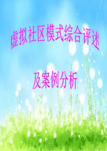 虚拟社区模式及案例分析