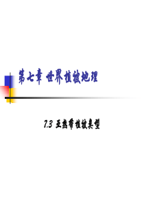 亚热带植被类型