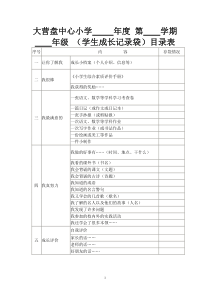小学生成长记录袋