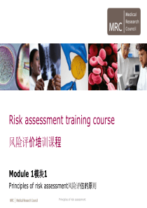 Risk Assessment Presentation 风险评价培训课程