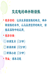 RLC 谐振放大及滤波