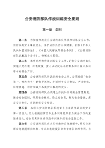 公安消防部队作战训练安全要则(新)